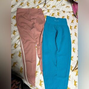 Peachy bunz leggings set Large